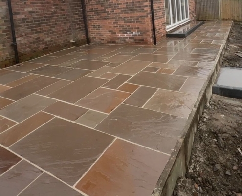 Indian sandstone patio completed in Bicester by Banbury Roofing & Paving