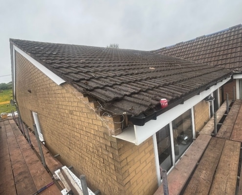 before new roof fitted on George Street Bicester